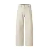 Ropa para Hombre Muqiu 2026 Nuevo Estilo Americano Lona de Perla Marca de Moda Pantalones Casuales para Hombre, Estilo Old Money, Corte Relajado Pantalones de Commuter