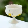 Taza de té de cerámica pintada a mano con base alta, Taza de té Shunshun Lili, Juego de té Kung Fu, Taza de té personal para el anfitrión