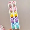 Faixa de Cabelo Colorida Pequena com Botão para Outono e Inverno Infantil Meninas Bebê Lã Headband Jardim de Infância 10 Pacotes