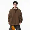 Nueva Colección Otoño/Invierno 2026: Sudadera con Botones para Hombre con Bolsillo Canguro, Tela Texturizada, Corte Holgado, Cómoda y Elegante Ropa Exterior para Adolescentes