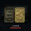 Placa Original de Sándalo Verde con Signo Zodiacal de Nacimiento, Grabada con 461 Símbolos, Placa de Paz, Placa con Estatua de Buda de las Ocho Deidades Guardianas