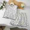 Conjunto de Verano para Niñas 2026 Nuevo Estilo Ropa para el Hogar Sin Mangas Shorts Conjunto de Dos Piezas Delgado Ropa Infantil