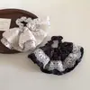 Saia Retro Francesa de Bolinhas Renda Barra Elástico de Cabelo Intestino Grosso Temperamento Elegante Penteado de Rabo de Cavalo Baixo Elástico de Cabelo Acessórios de Cabelo