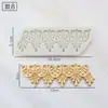 Molde de Silicone Fondant Estilo Europeu com Borda, Pedra Preciosa, Pérola, Borla, Decoração de Renda Vintage e Molde para Pasta de Goma
