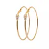 Pendientes de Aro de Plata 925 Pendientes de Aro Exagerados Elegantes con Estilo Estilo Ins Pendientes Populares Hebillas para Orejas Metal Coreano