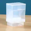 Alimentador de Pássaros Papagaio Alimentador Automático Nova Caixa de Comida para Pássaros Separação de Grãos Antirrespingo Alimentador Integrado Antirrespingo