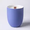 Taza de Cerámica Sencilla Mate Color Caramelo Taza de Vela de Alta Gama para Decoración del Hogar Taza de Vela de Aromaterapia Recipiente para Velas