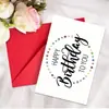 Colección de Tarjetas de Felicitación de Cumpleaños Nuevas Transfronterizas Animal Texto Mensaje de Cumpleaños Universal Tarjeta Plegable con Sobre