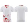 Roupas de Badminton Masculinas Roupas de Tênis de Mesa Roupas de Competição de Manga Curta Roupas de Tênis de Mesa Secagem Rápida Respirável Estampado