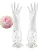 Guantes de Plástico de Goma Impermeables con Patrón Imprimible para Lavar Platos, Limpieza del Hogar, para Mujer