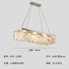 Lámpara de Techo de Lujo Ligero para Sala de Estar, Araña Redonda de Cristal LED para Comedor, Lámpara Grande Rectangular para Dormitorio, Vestíbulo con Función de Atenuación
