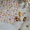 Festa de Lanches Transfronteiriça Adesivos de Unha Pizza Pão Biscoitos Estilo Desenho Animado Decoração para Celular e iPad Atacado