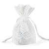 Creativa Nueva Bolsa de Gasa Blanca Cordón Encaje Creativo Cordón Solapa Bolsillo Pantalones Malla Joyería Regalo Bolsa de Almacenamiento Empaque de Jabón