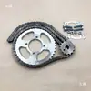 Juego de Cadena para Motocicleta 70 Jh70 Juego de Cadena Dientes Grandes y Pequeños del Piñón Plato de Cadena del Volante Juego de Tres Piezas
