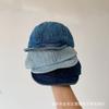 Gorra de Bebé de Mezclilla con Visera Suave, Nuevo Estilo de Primavera para Bebé, Gorra Infantil con Visera Suave, 3-12 Meses, Parte Superior Redonda