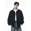 Cardigan de Retazos a Cuadros Retro Americano Nuevo Otoño 2026 para Hombre - Chaqueta de Algodón Chino para Hombre de 400G
