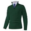 2025 Exportação Amazon Cross-Border Outono e Inverno Malharia Masculina Jovem Casual Base Quente Meia-Zip Top para Homens