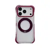 Aplicable para Funda de Teléfono Magnética de Cristal de Hielo para iPhone 18 Pro con Soporte Giratorio de 360 Grados, Cubierta Transparente a Prueba de Caídas en las Cuatro Esquinas para Apple 17