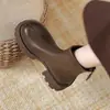 Botines Martin elásticos de tamaño pequeño para mujer, nueva colección otoño/invierno 2026, botines cortos modernos y versátiles, estilo retro, forrados de felpa para abrigar, botas adelgazantes