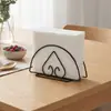 Porta Servilletas de Hierro Forjado Mariposa Cajón de Mesa Porta Servilletas de Papel Triángulo Porta Servilletas de Papel de Escritorio Estante de Almacenamiento de Servilletas Hotel Oeste