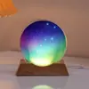 Novo Produto Transfronteiriço Luz Noturna Céu Estrelado Impressa a Cores Ornamento de Mesa Luminoso Presente Criativo de Aniversário Lâmpada de Mesa para Quarto Luz de Atmosfera