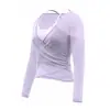 Conjunto de Yoga de Sensación Desnuda Sin Costuras para Mujer Alta Elasticidad Sin Enrollarse Secado Rápido Transpirable Gimnasio Pilates Deporte Conjunto de Dos Piezas para Mujer