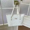 Bolso Tote de Lunares y Estrella con Lazo para Mujer 2026 Nueva Moda Tendencia Gran Capacidad Casual de Hombro Cruzado