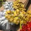Hojas Simuladas Doradas y Plateadas, Accesorios para Árbol de Dinero, Ramas Falsas, Decoraciones de Boda, Hojas Simuladas, Hojas de Higuera