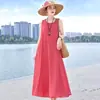 Vestido de Algodão e Seda de Alta Qualidade para Mães, Super Estiloso, Novo Modelo 2026, Vestido Regata de Verão Estilo Férias Relaxantes para Mulheres