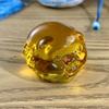 Pequeña Figura de Cerdo Dorado, Artesanía de Cerdo del Zodiaco Chino (Doce Animales), Decoración para Sala de Estar, Lingote de Cristal Regalo de Negocios, Adorno de Cerdo de Vidrio