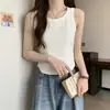 Comercio exterior transfronterizo al por mayor verano cuello en U algodón camisola mujer cintura ceñida interior anti-rozaduras sin mangas top