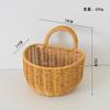 Cesta de Almacenamiento de Maquillaje para el Hogar, Cocina, Montaje en Pared, Portátil, Cesta de Almacenamiento Multifuncional para Cebollas, Jengibre y Ajo, Cesta de Flores Tejida de Ratán