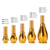Frasco de óleo essencial banhado a ouro, frasco conta-gotas de vidro single gourd à prova de luz, frasco spray de perfume, frasco de amostra cosmética de viagem