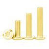 Tornillo Torx Hexagonal Invertido de Cabeza Plana Grande de Acero Inoxidable 304 Dorado Tornillo Antirrobo Biselado M23M4M5M6