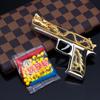 Dragón Dorado de Cinco Garras Negro Dorado Pistola de Juguete de Tiro Suave Águila de Arena de la Paz Elite Pistola de Juguete de Tiro Suave Completamente Metálica Pistola de Juguete de Anime para Niños