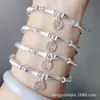 Pulsera de tobillo de plata 999 con soporte de bambú, pulsera con placa de bloqueo hueca de bendición para una generación, pulsera de bambú, pulsera tejida