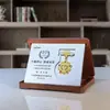 Colección de Medallas Franquicia Autorizada Medalla de Metal Plegable con Tapa Abatible Certificado de Honor de Jubilación Recuerdo