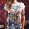 0212 AliExpress eaby punk rock girassol olho moda vintage girassol estampa de letras camiseta