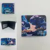 Periférico de Anime I Actualicé la Cartera Corta Solo Monstruo No. Billetera Monedero Plegable a la Mitad de Cuero PU con Estampado de 8 Colores
