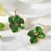 Collar de Flor de Ciruelo Fresca de Nuevo Estilo Transfronterizo con Circonita Microincrustada, Aretes Florales Sencillos, Conjunto de Joyería de Moda para Vacaciones