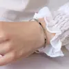 Joias Ins Vintage Simples Versátil Pulseira Três Cores Joias Pulseira Feminina Aço Titânio Banhado a Ouro 18K Z207