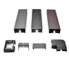 Columna Ranura para Tarjetas Moderna Simple Columna de Vidrio Negro Mate Barandilla de Columna Columna de Aleación de Aluminio Decoración del Hogar Pasamanos de Escalera