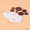 Molde de Silicona para Hacer Modelo de Brújula de Engranajes de Viento Mecánicos Retro de Tubería de Hierro Decoración de Pasteles de Fondant