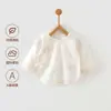 Camiseta de Medio Espalda para Bebé Recién Nacido, Algodón Puro Clase A, Sin Costuras, Ropa para Recién Nacidos de 0 a 3 Meses, Ropa Interior para Primavera y Otoño, Top de Bebé Estilo Monje
