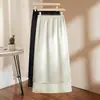 Falda de Lunares con Abertura Lateral para Mujer, Nuevo Verano 2026 Elegante de Cintura Alta Adelgazante Falda Recta de Línea A