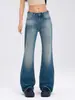 Jeans Vintage Lavados de Cintura Alta, Pantalones de Moda Femenina de Gama Alta Nanyou, Pantalones Rectos Holgados de Pierna Ancha Casual Elegantes al por Mayor