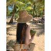 Sombrero de paja para mujer nuevo verano junto al mar ala plana sombrero de paja para el sol moda Sombrero para el sol sombrero para el sol de mujer 2024 Nuevo