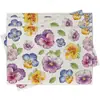 Mat de aislamiento impermeable con estampado a una cara de lino, estilo floración de tulipán y girasol, temática de flores y pájaros, nuevo de verano, transfronterizo de Temu
