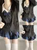 Uniforme Jk Popular Original Estilo Coreano Linda Camisa Femenina Cárdigan Tejido Falda de Media Tabla Estilo Preppy Verano