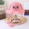 Sombrero parasol para niños, sombrero de paja con protector solar de verano para hombres y mujeres, lindo y divertido sombrero con orejas móviles, sombrero de conejo con tono de vibración